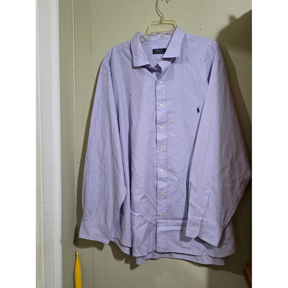 Polo by Ralph Lauren Lavender Long-Sleeve Button-Down Shirt Used Size 3XL